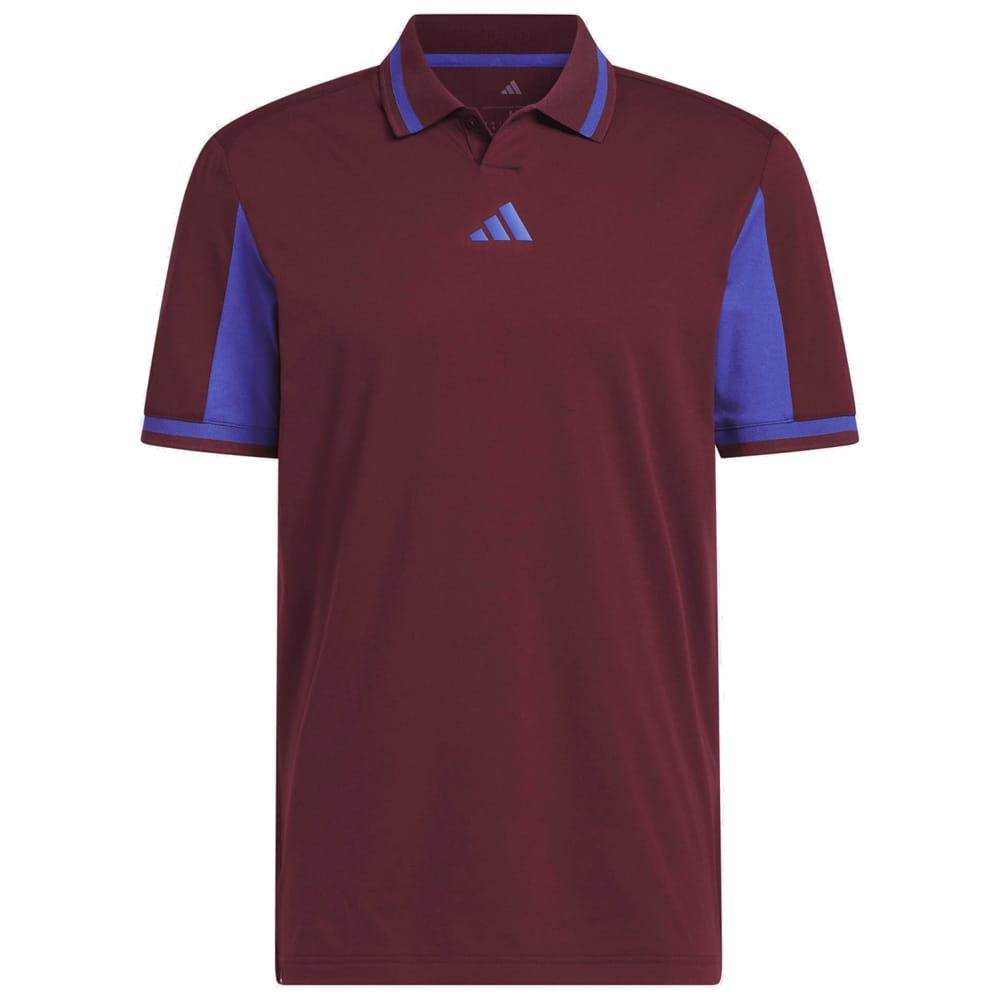 adidas Beyond The Course Vent Twistknit Polo Shirt - Maroon/Dual Indigo