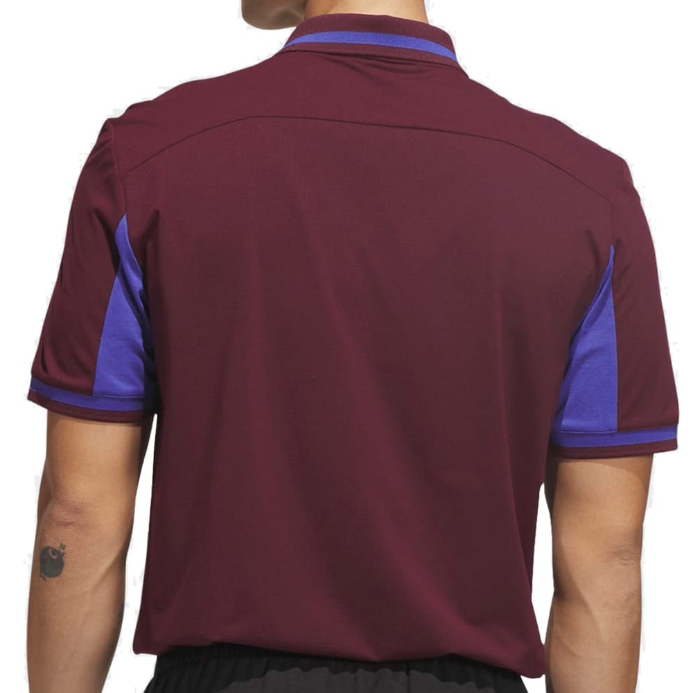 adidas Beyond The Course Vent Twistknit Polo Shirt - Maroon/Dual Indigo