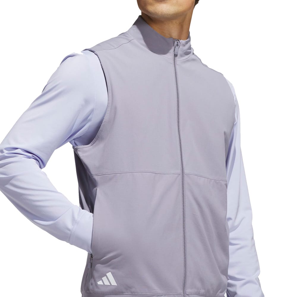 adidas Mens Ultimate365 Tour Full Zip Vest - Slate