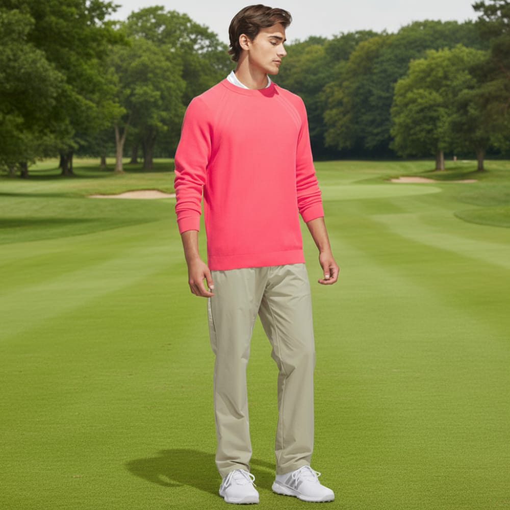 adidas Ultimate365 Tour Knit Crewneck - Pure Turbo