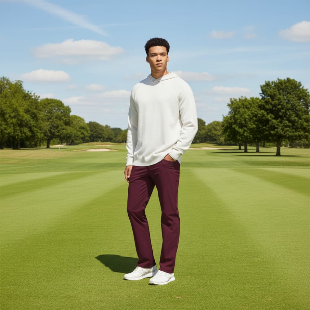 adidas Ultimate365 Tour Twistknit Hoodie - Chalk White