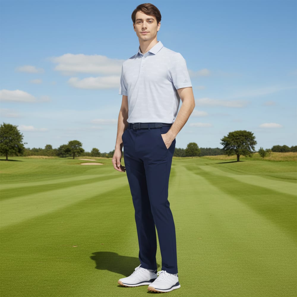 adidas Ultimate365 Jacquard Polo Shirt - Crystal Sky