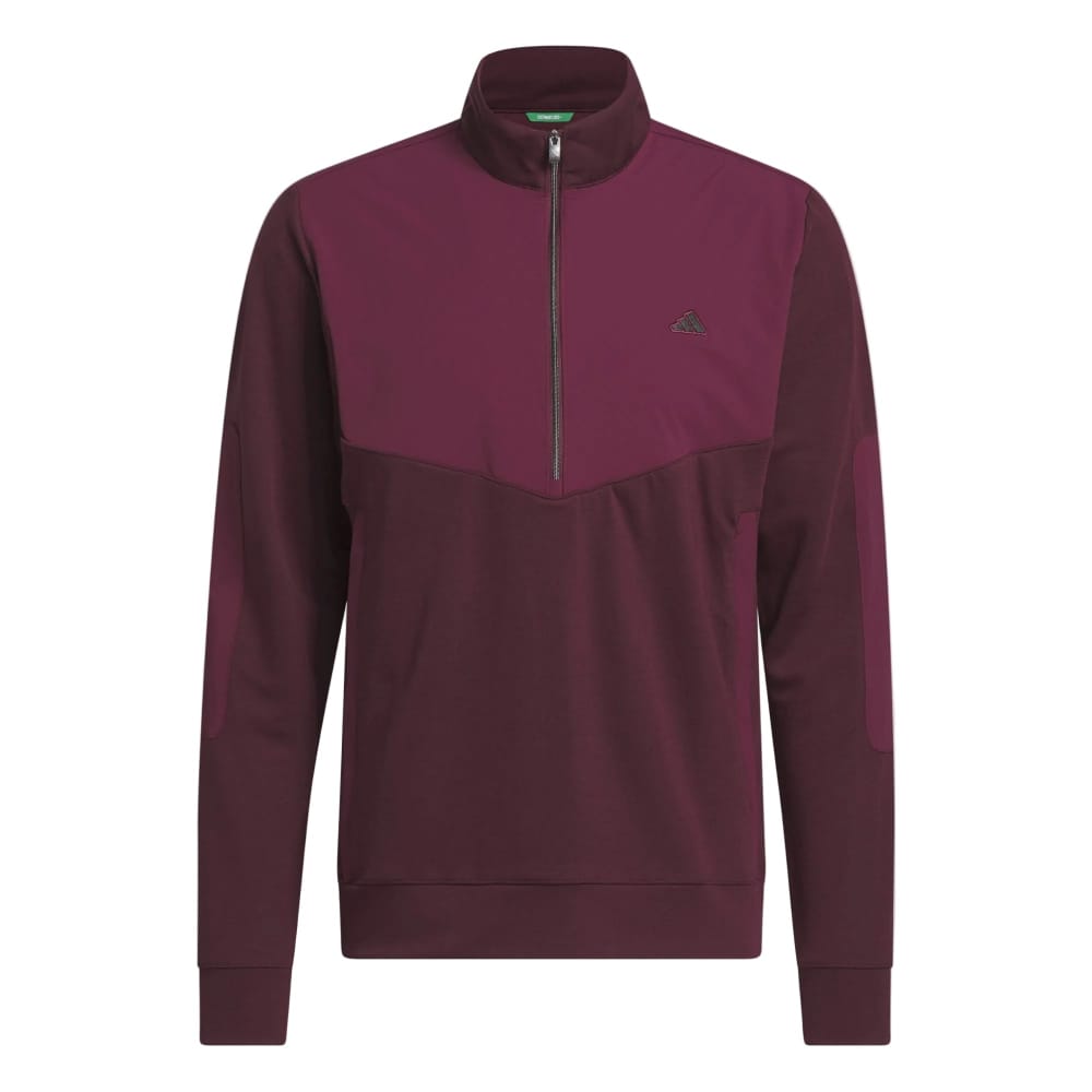 adidas Ultimate365+ Course Control Hybrid 1/4 Zip Sweatshirt - Maroon