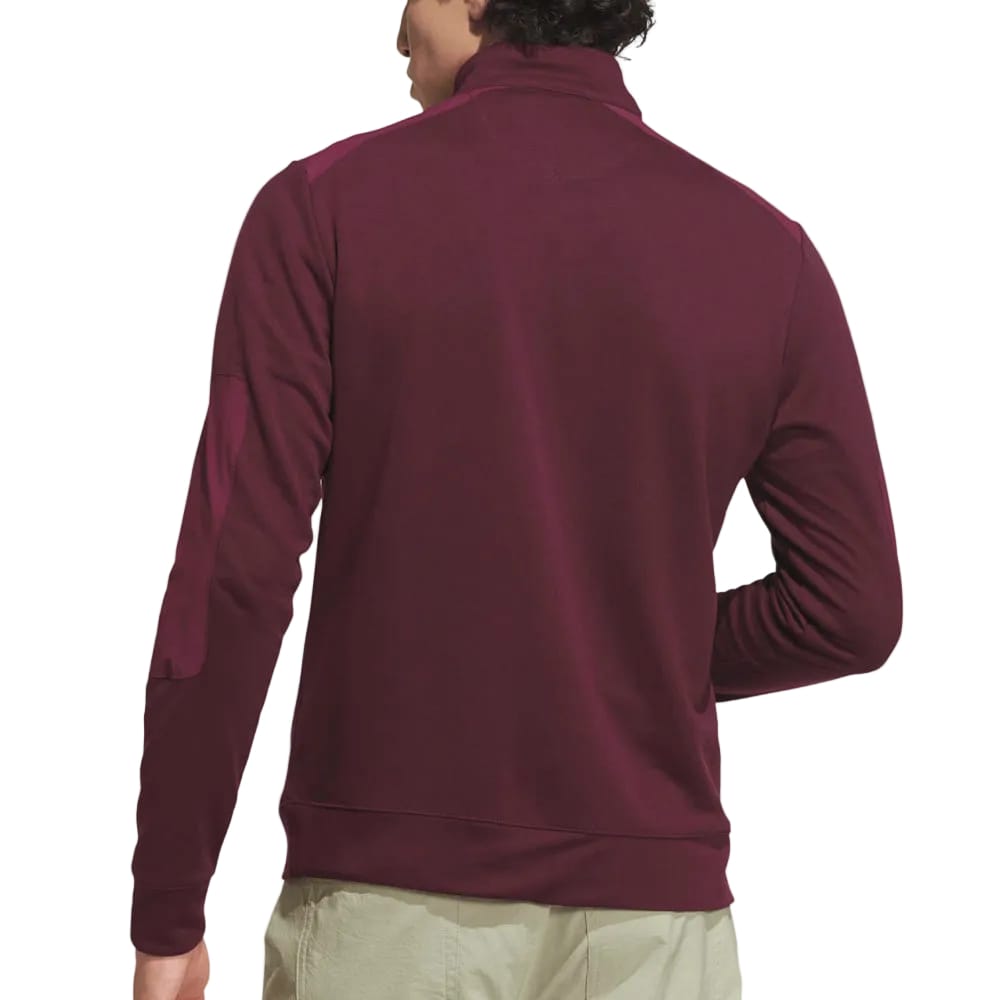 adidas Ultimate365+ Course Control Hybrid 1/4 Zip Sweatshirt - Maroon