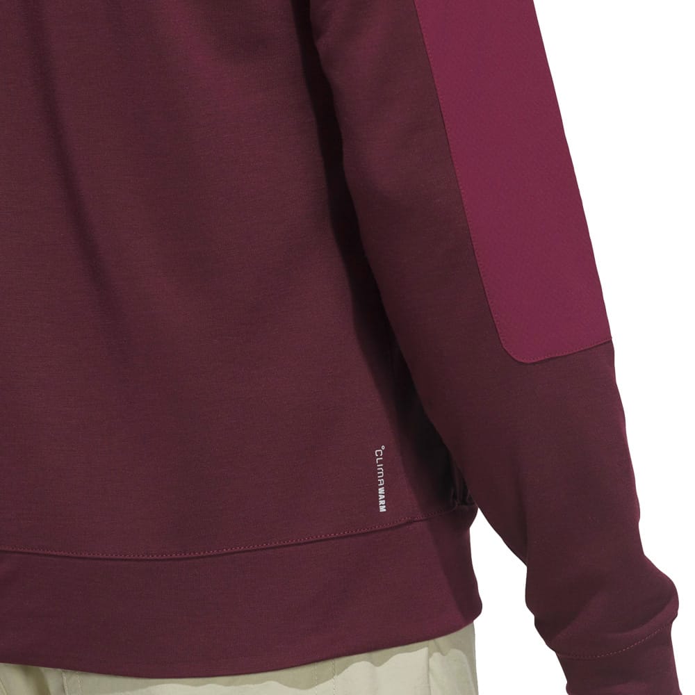 adidas Ultimate365+ Course Control Hybrid 1/4 Zip Sweatshirt - Maroon