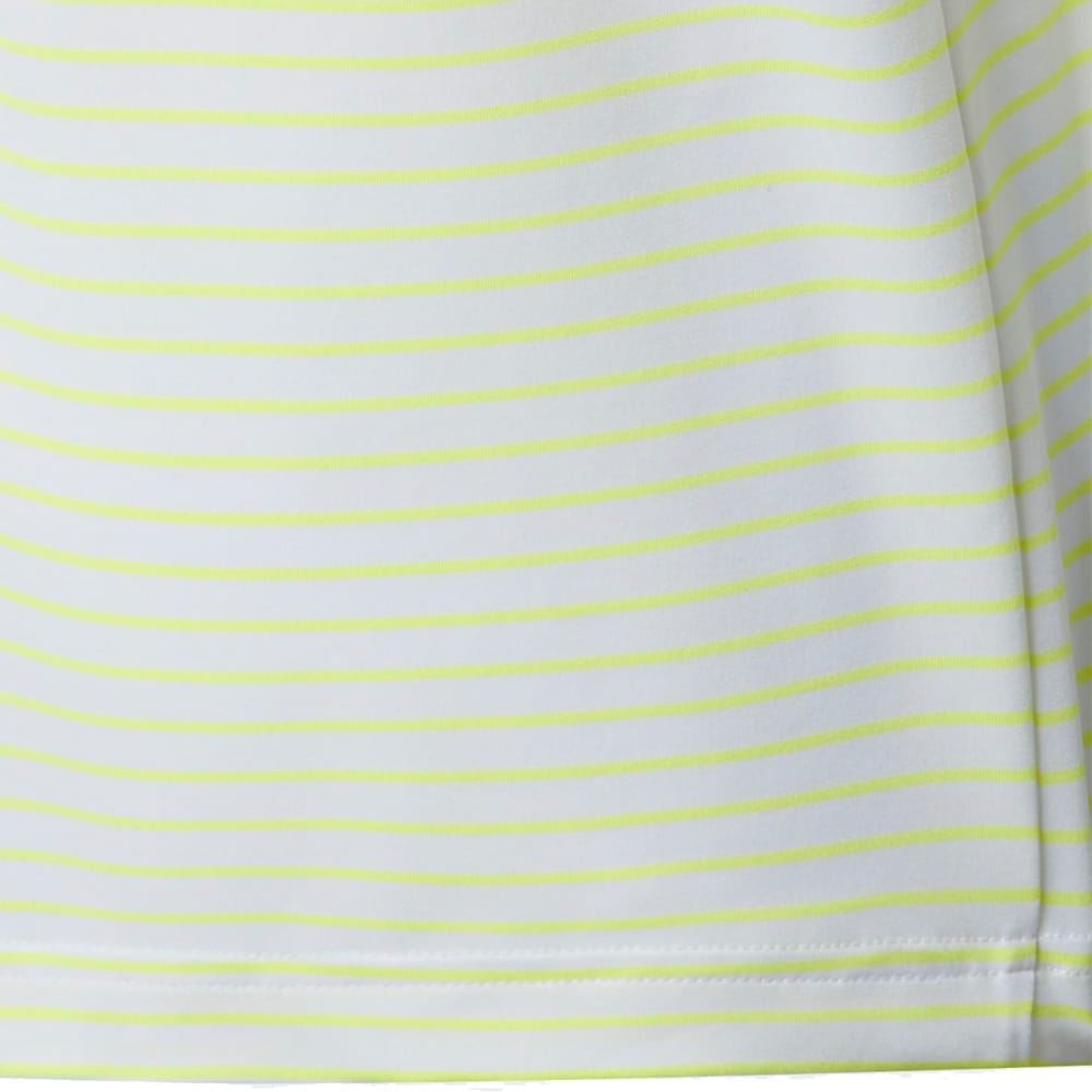 adidas Youth Climacool Striped Polo Shirt - Solar Lemon/White