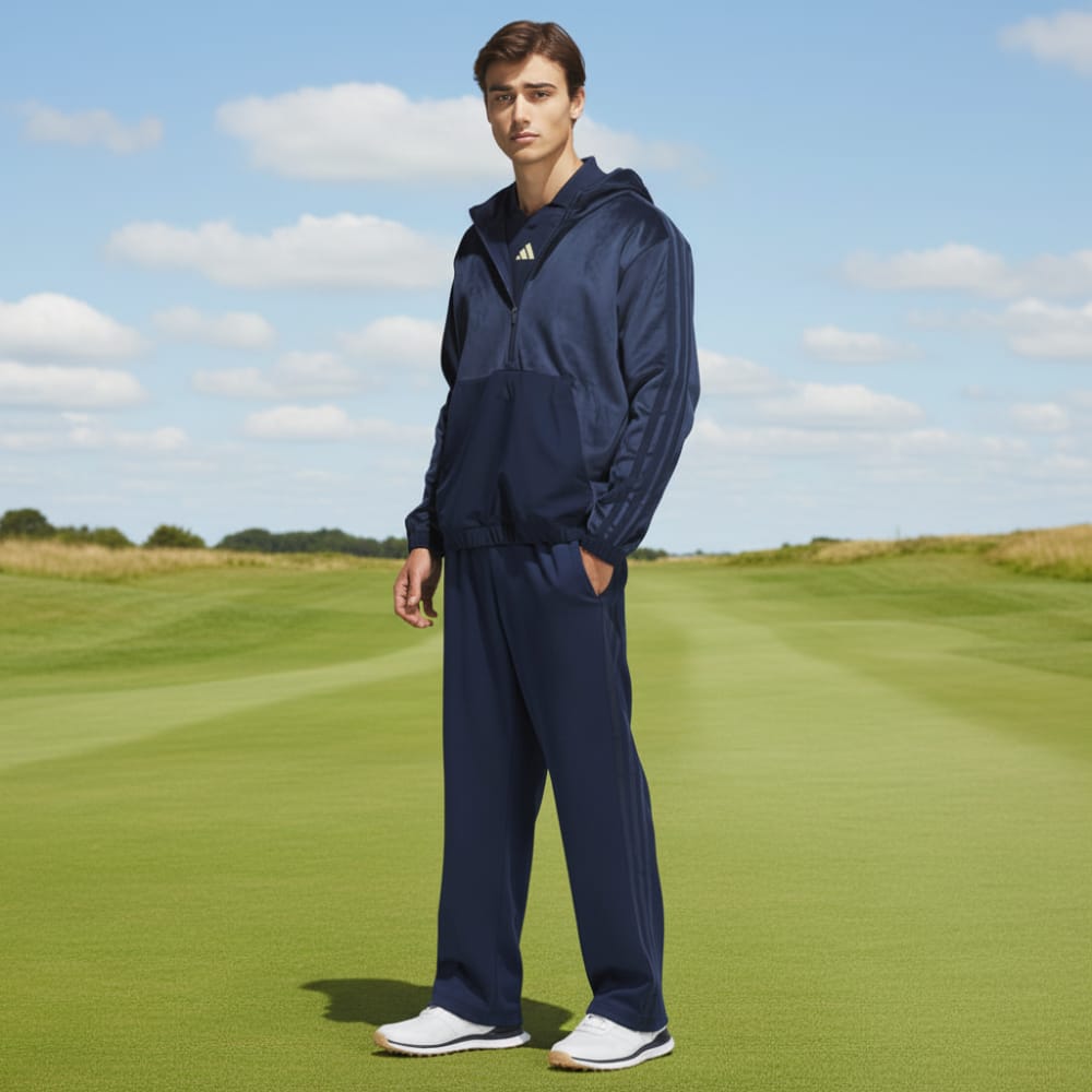 adidas Beyond The Course Cozy Half-Zip Loose Fit Hoodie - Collegiate Navy