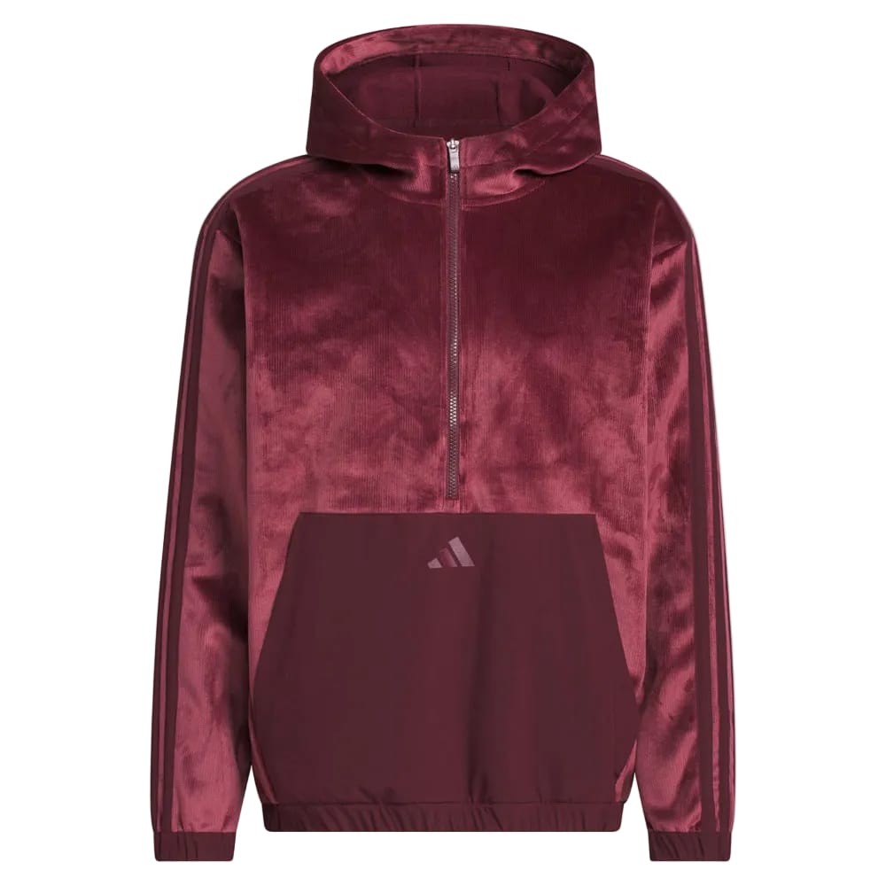 adidas Beyond The Course Cozy Half-Zip Loose Fit Hoodie - Maroon