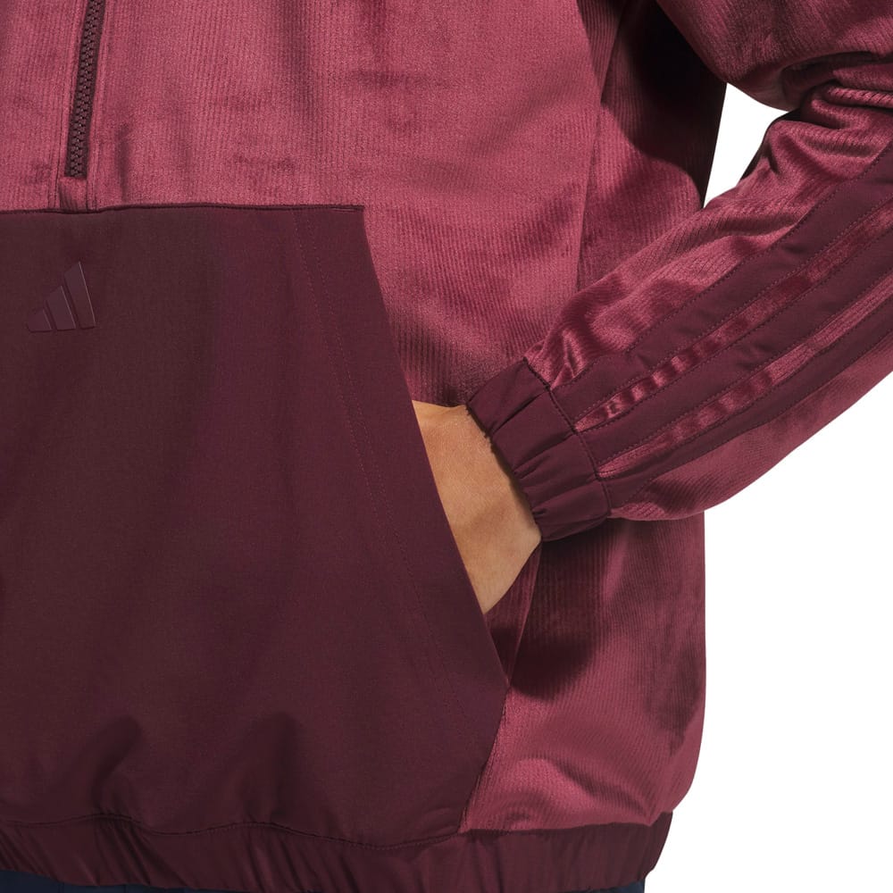 adidas Beyond The Course Cozy Half-Zip Loose Fit Hoodie - Maroon