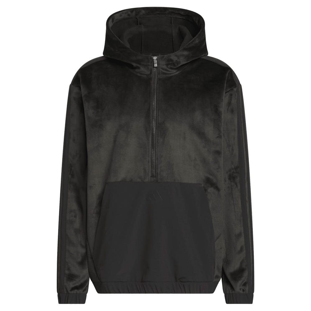 adidas Beyond The Course Cozy Half-Zip Loose Fit Hoodie - Black