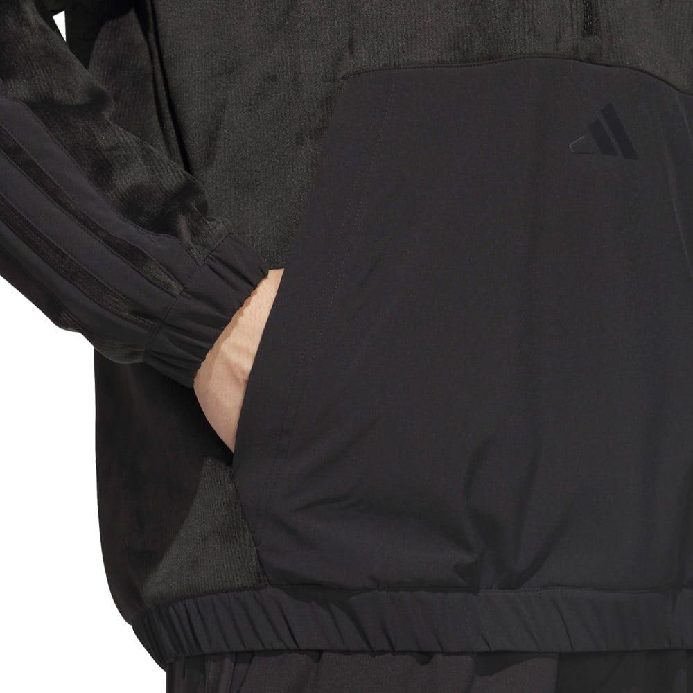 adidas Beyond The Course Cozy Half-Zip Loose Fit Hoodie - Black