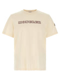 Moncler Logo-Embroidered Cotton T-Shirt — Ivory