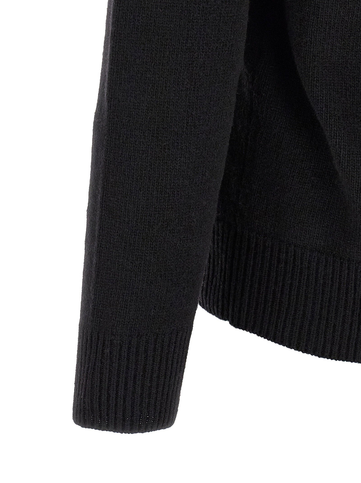 Stone Island Wool Half-Zip Sweater — Black