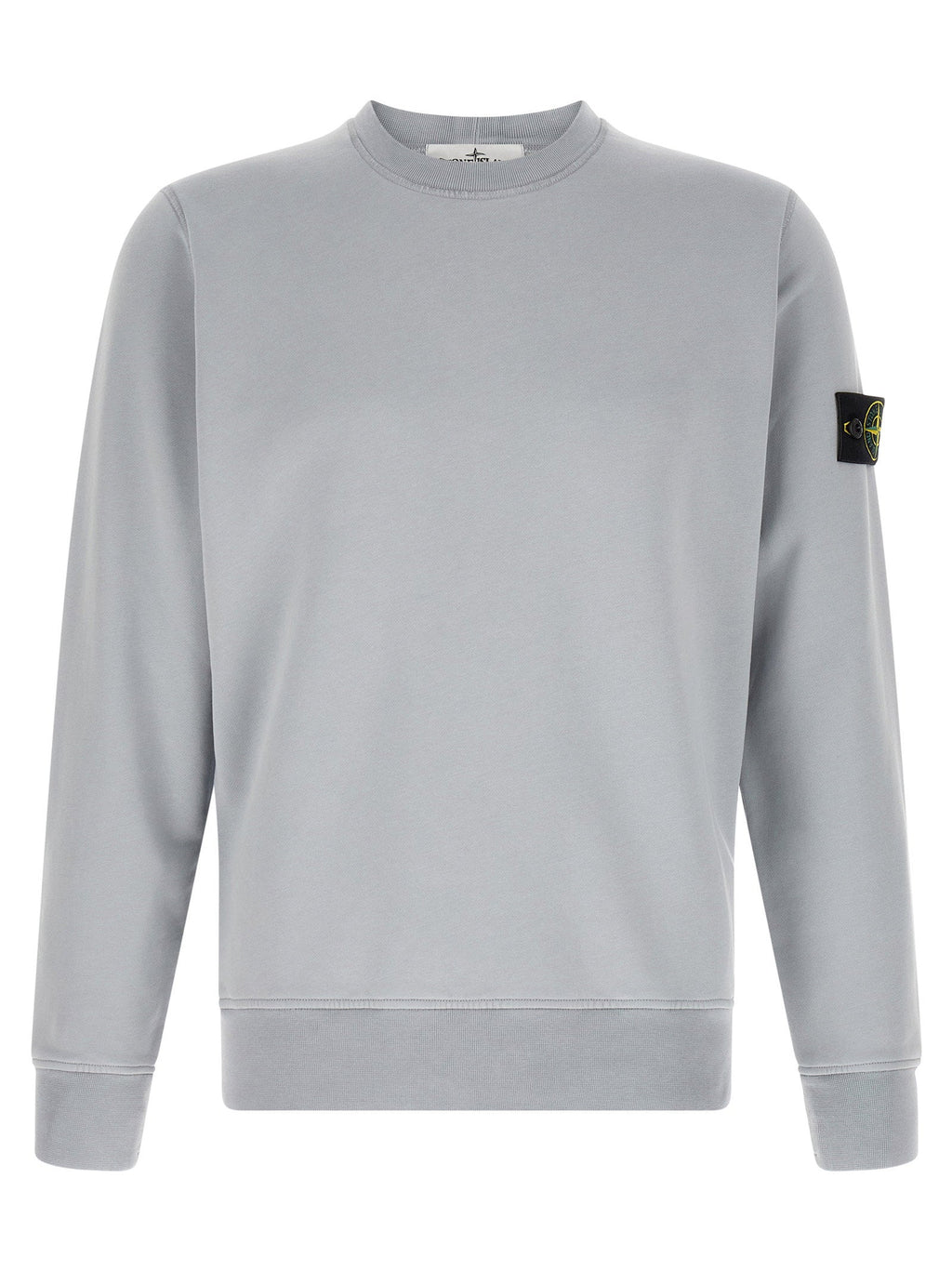 Stone Island Garment-Dyed Cotton Sweatshirt — Gray