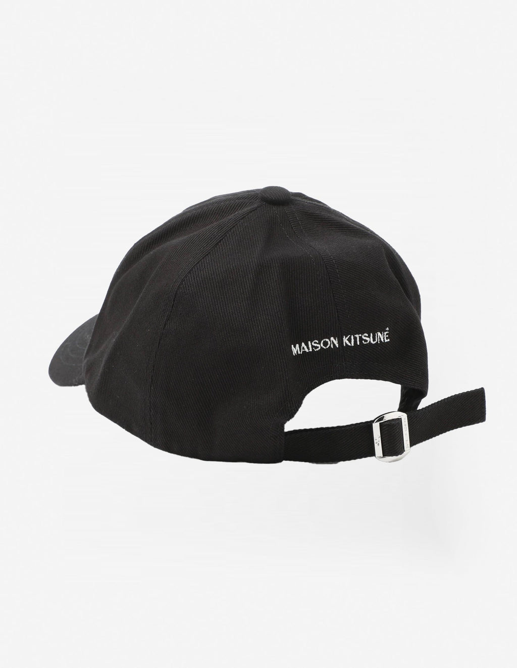 Large Fox Head Embroidery 6p Cap Black