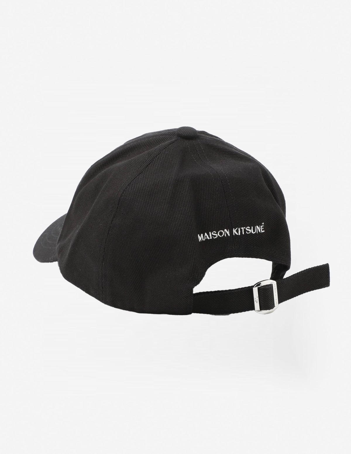 Large Fox Head Embroidery 6p Cap Black