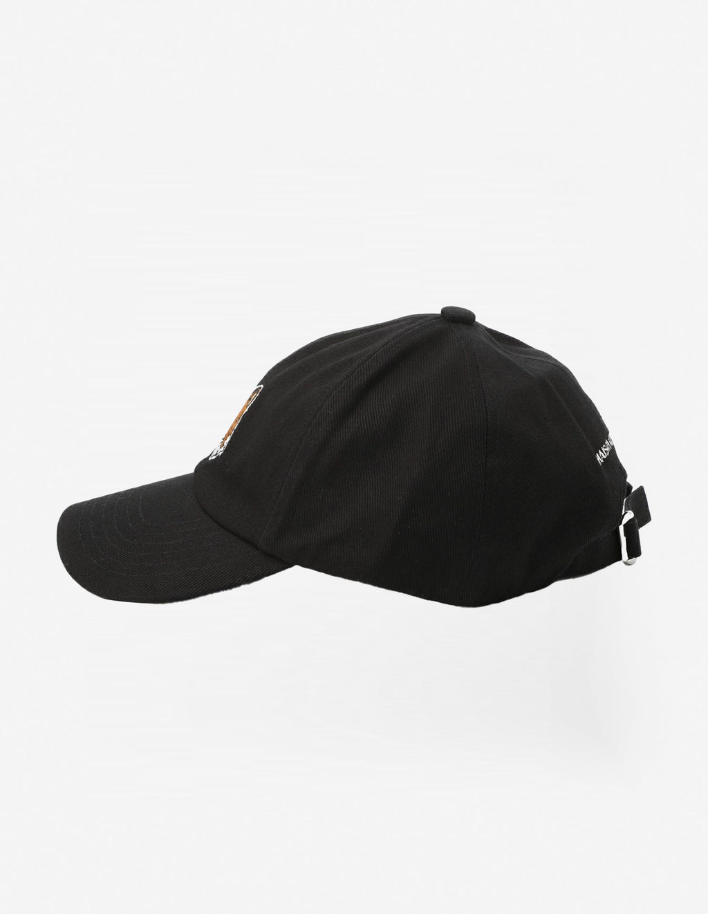 Large Fox Head Embroidery 6p Cap Black