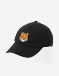 Large Fox Head Embroidery 6p Cap Black