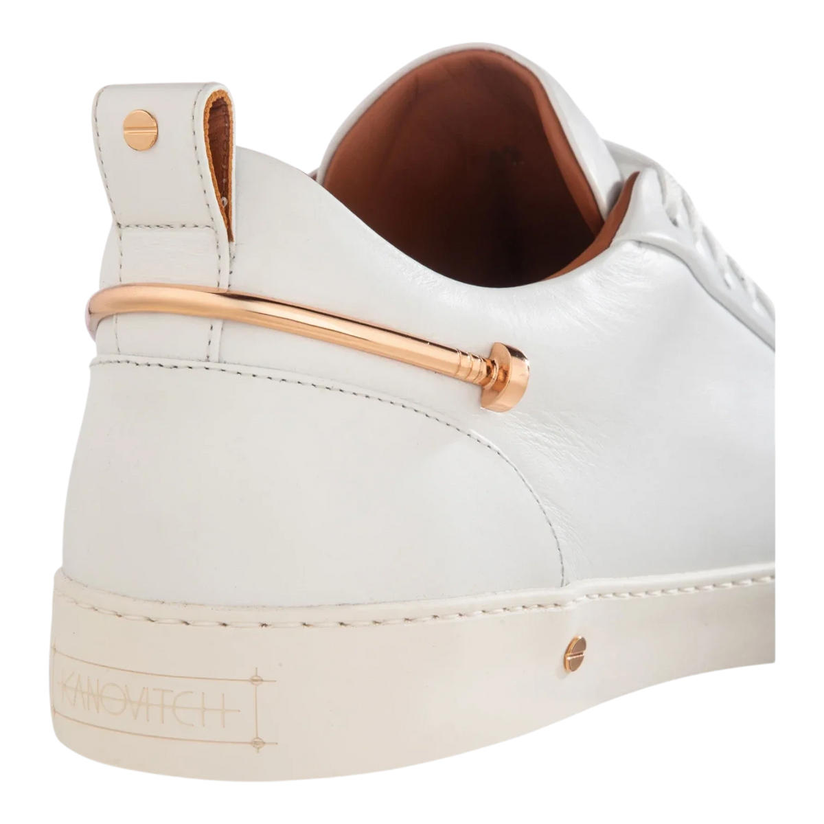 Kanovitch 002 Low White Veal Leather Sneakers