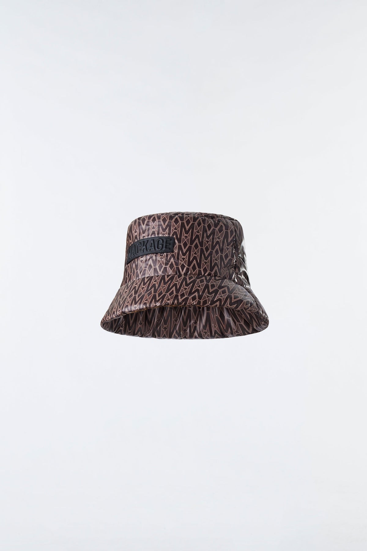 MADDY Light down monogram logo bucket hat Coffee