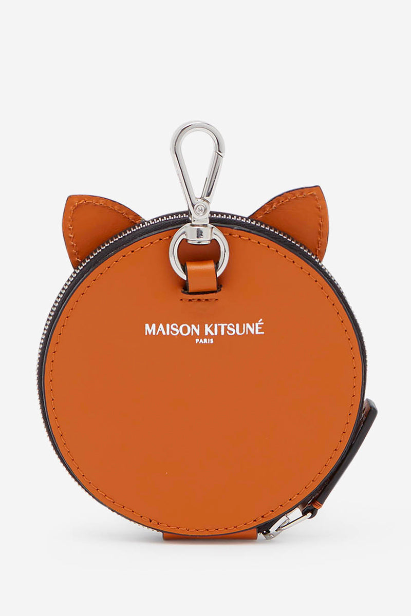 MAISON KITSUNE FOX HEAD COIN PURSE WITH HOOK FOX