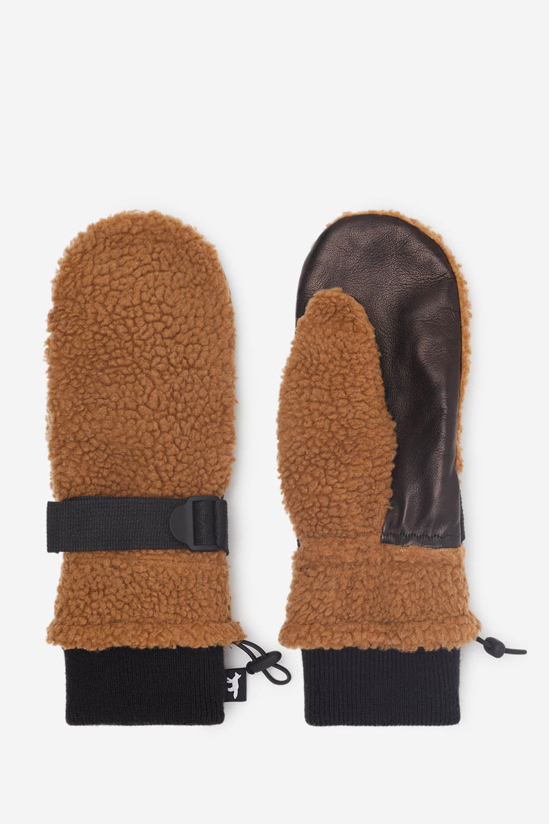 MAISON KITSUNÉ TECHNICAL GLOVES CAMEL