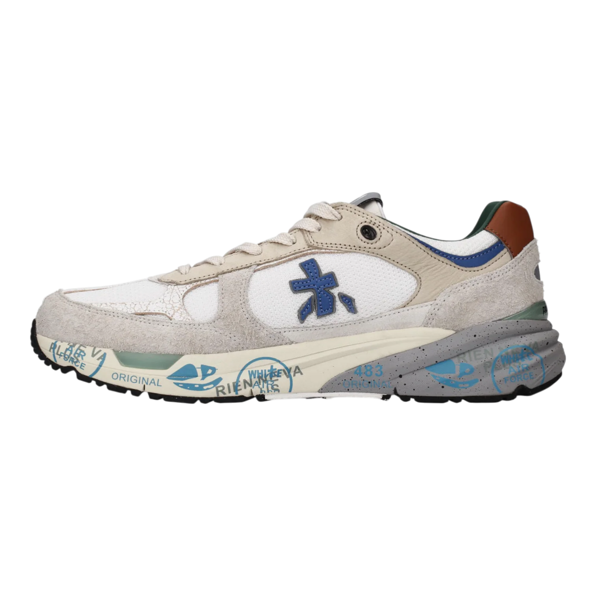 Premiata Mase25-8110 White Grey Blue – Men’s Sneakers