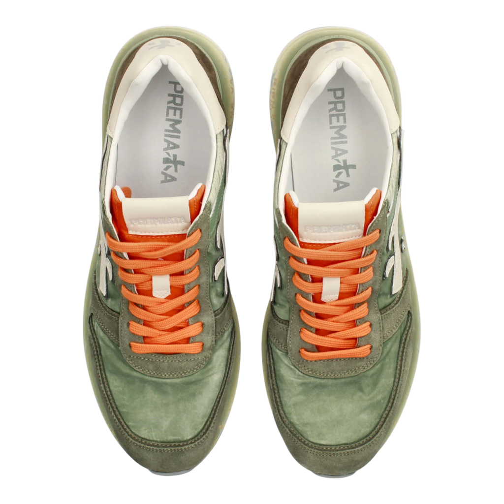 Premiata MICK-7244N Olive Green/Orange for Men