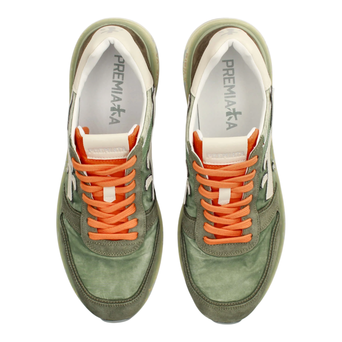 Premiata MICK-7244N Olive Green/Orange for Men