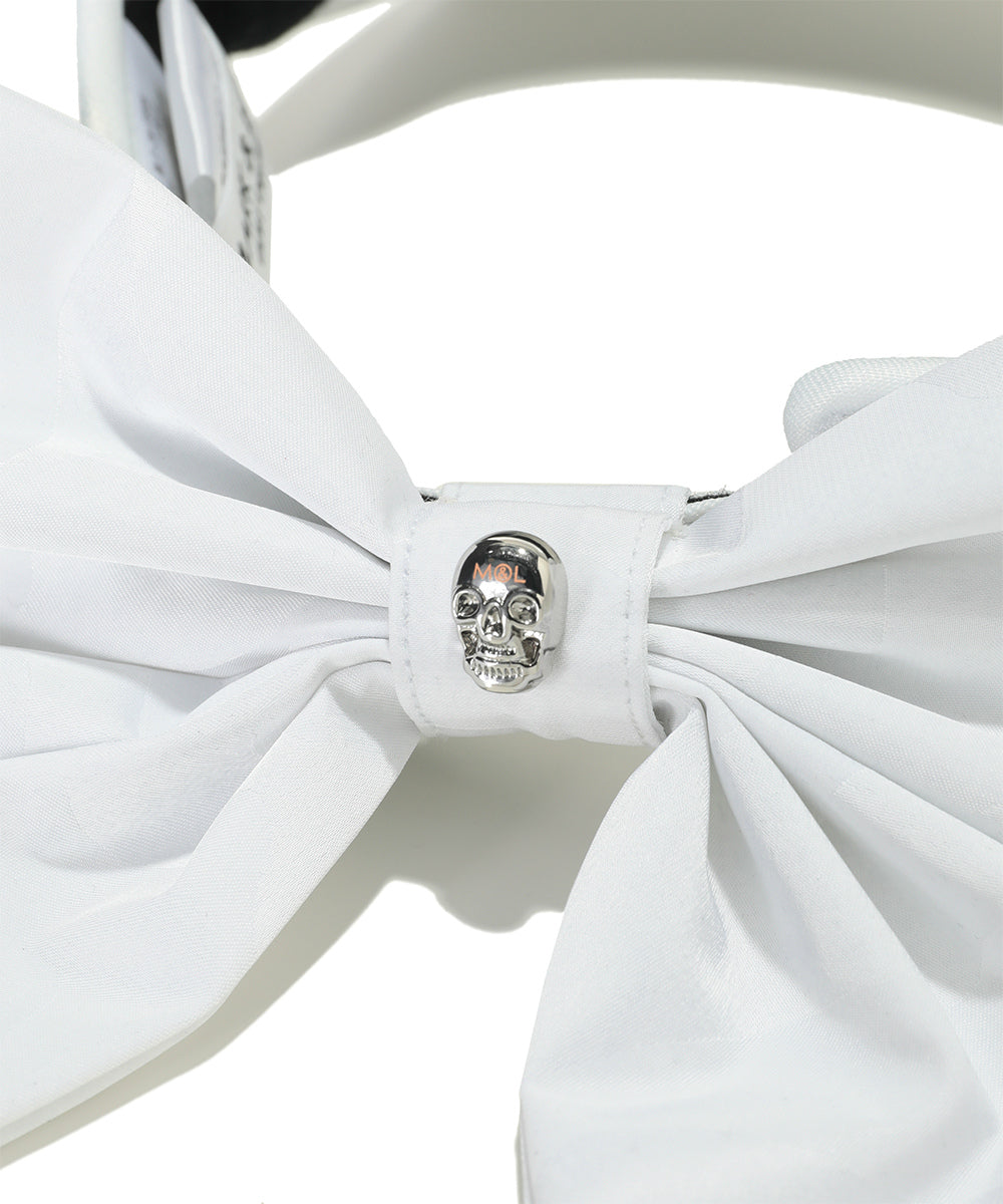 Unisex Gauge Ribboned Visor White