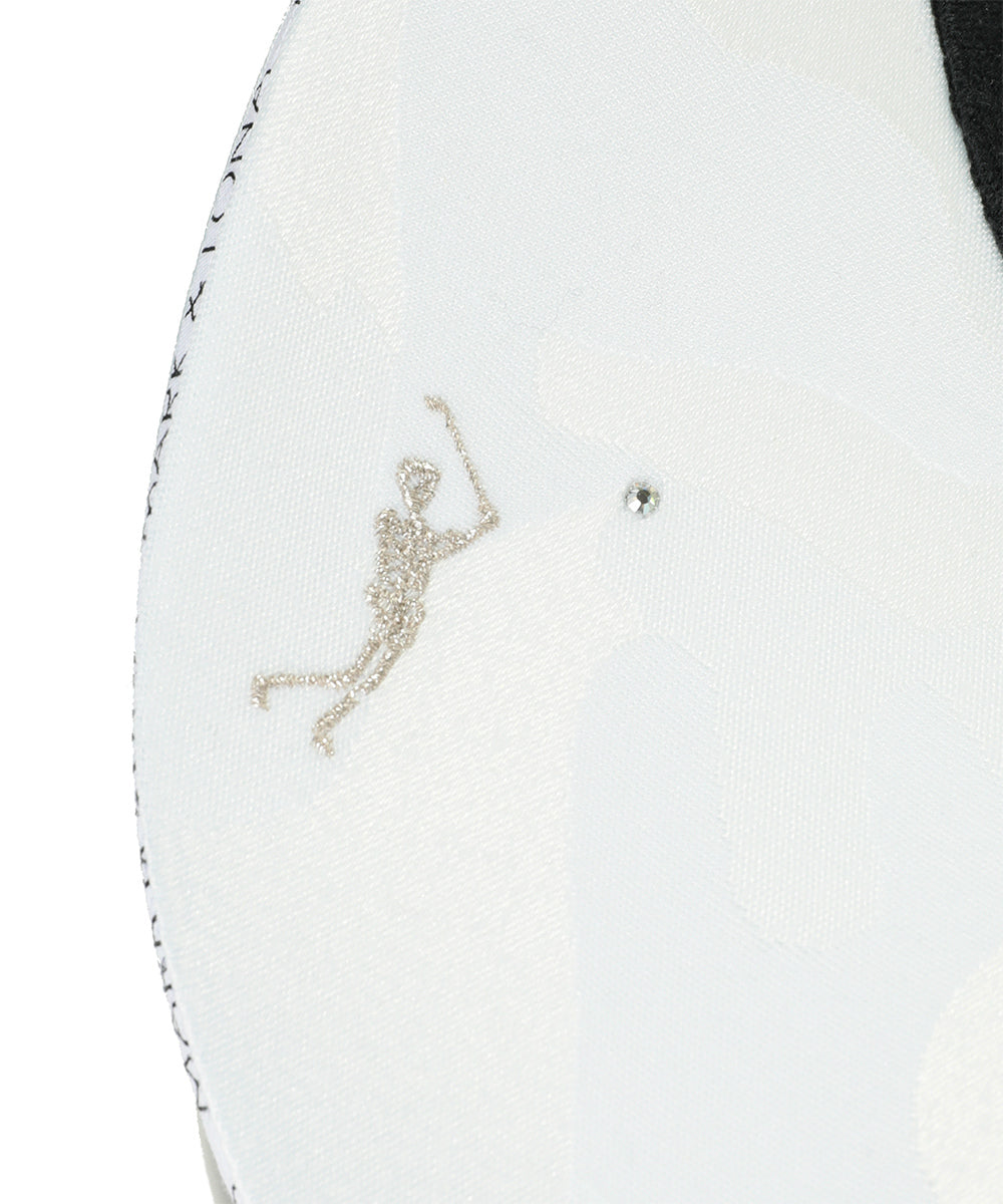 Unisex Gauge Ribboned Visor White