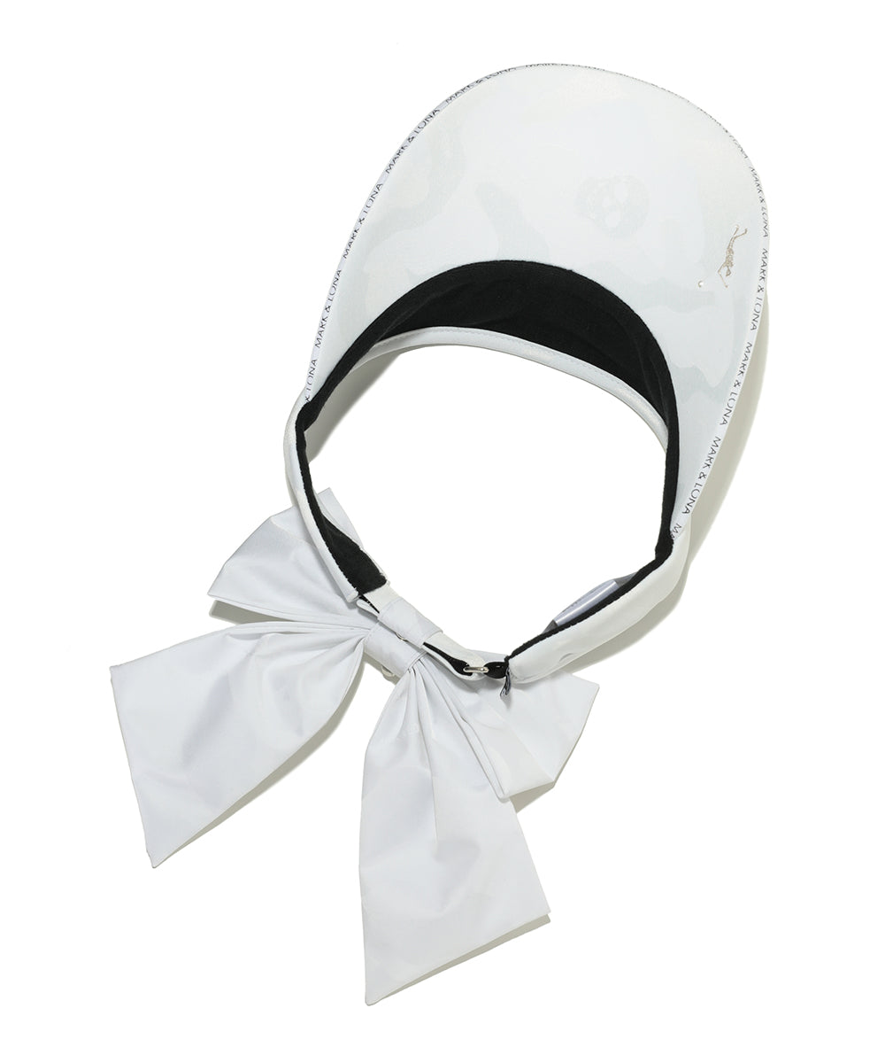 Unisex Gauge Ribboned Visor White
