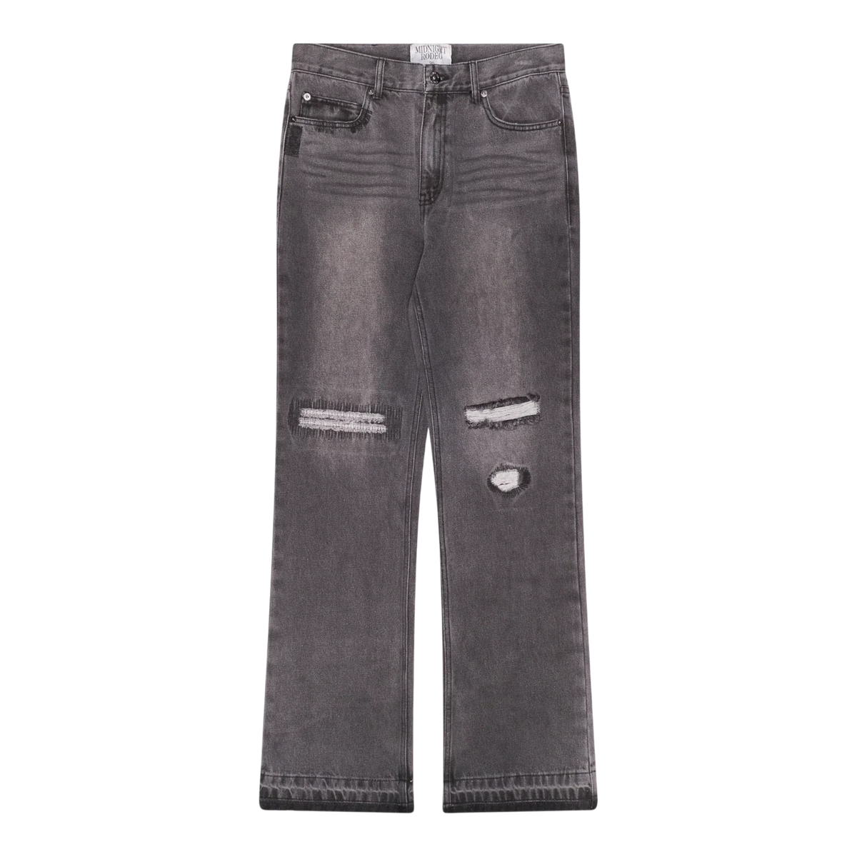 Midnight Rodeo Distressed Gray Denim Jeans Light Gray Wash Men MRB-101