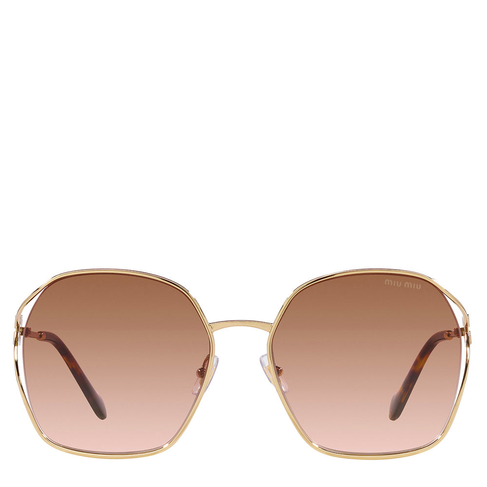 Miu Miu Metal Woman Sunglass Pale Gold 52ws