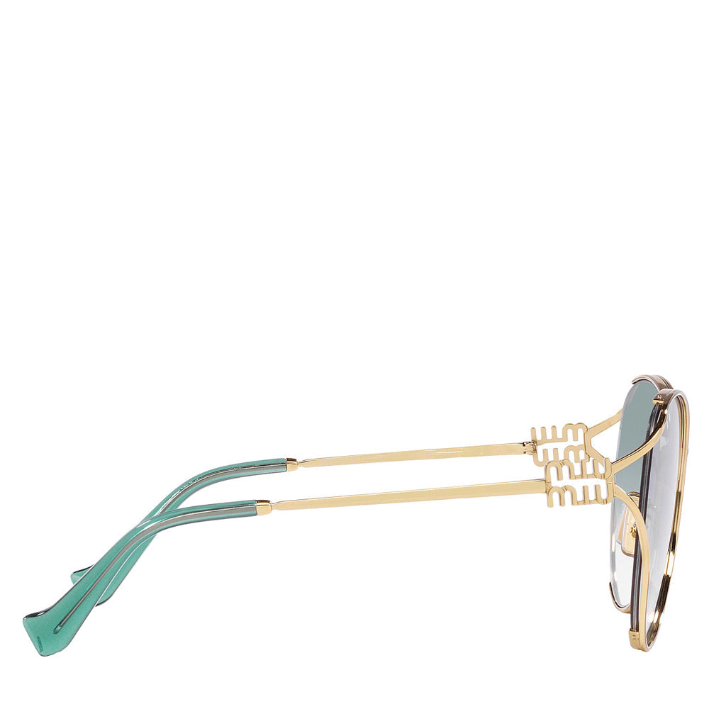 Miu Miu Metal Woman Sunglass Pale Gold 53ys