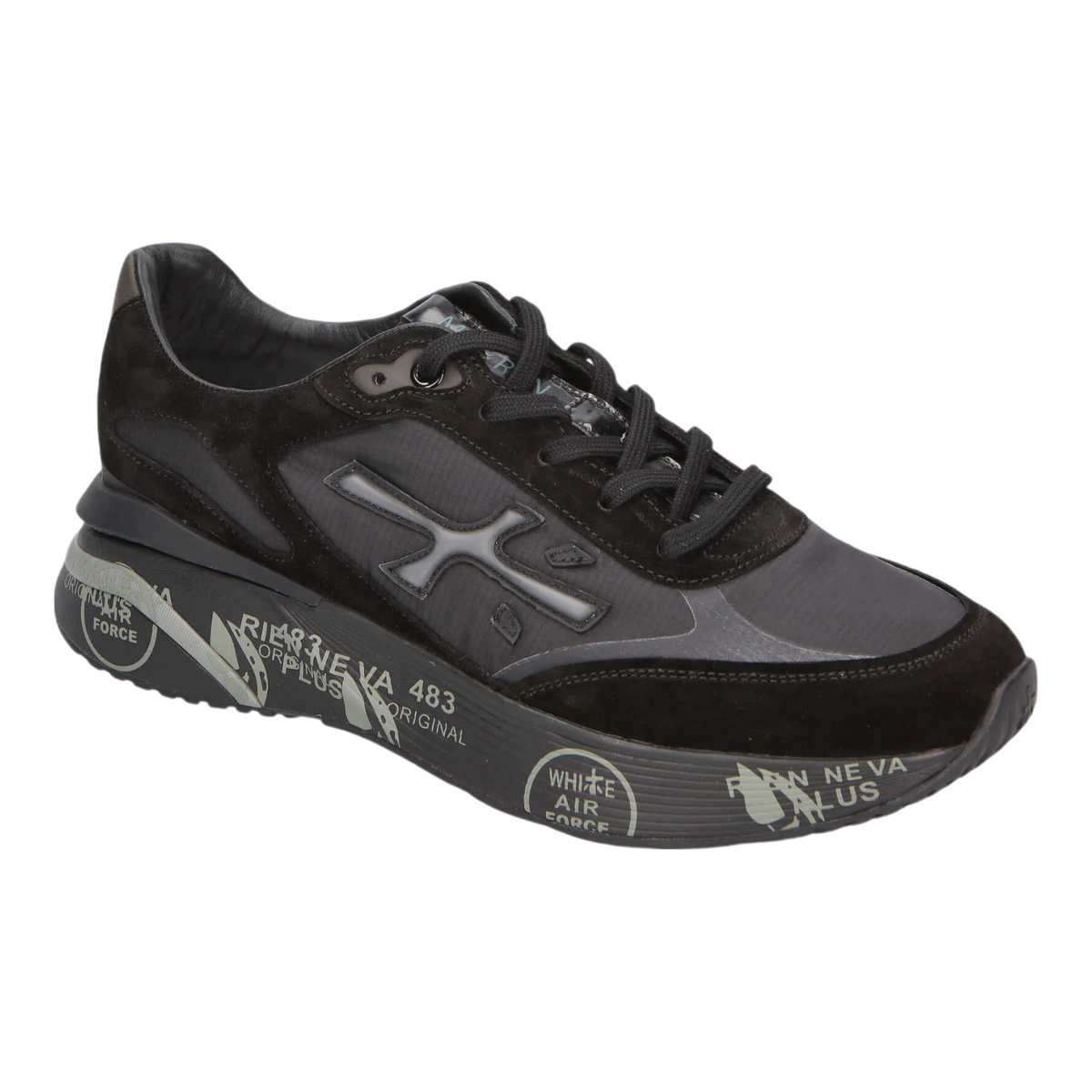 Premiata Italian Premium Sneakers Black Moerun-6445
