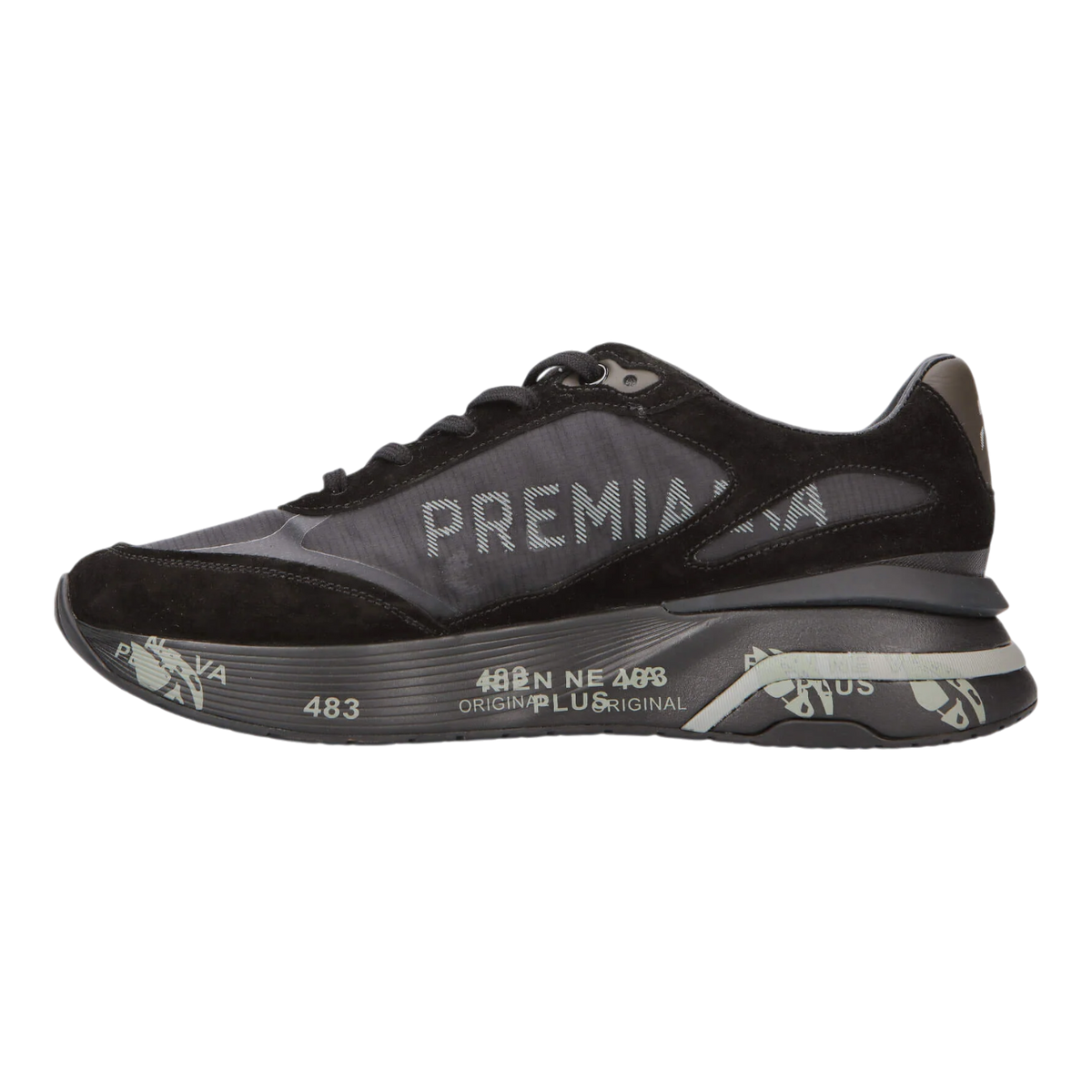 Premiata Italian Premium Sneakers Black Moerun-6445