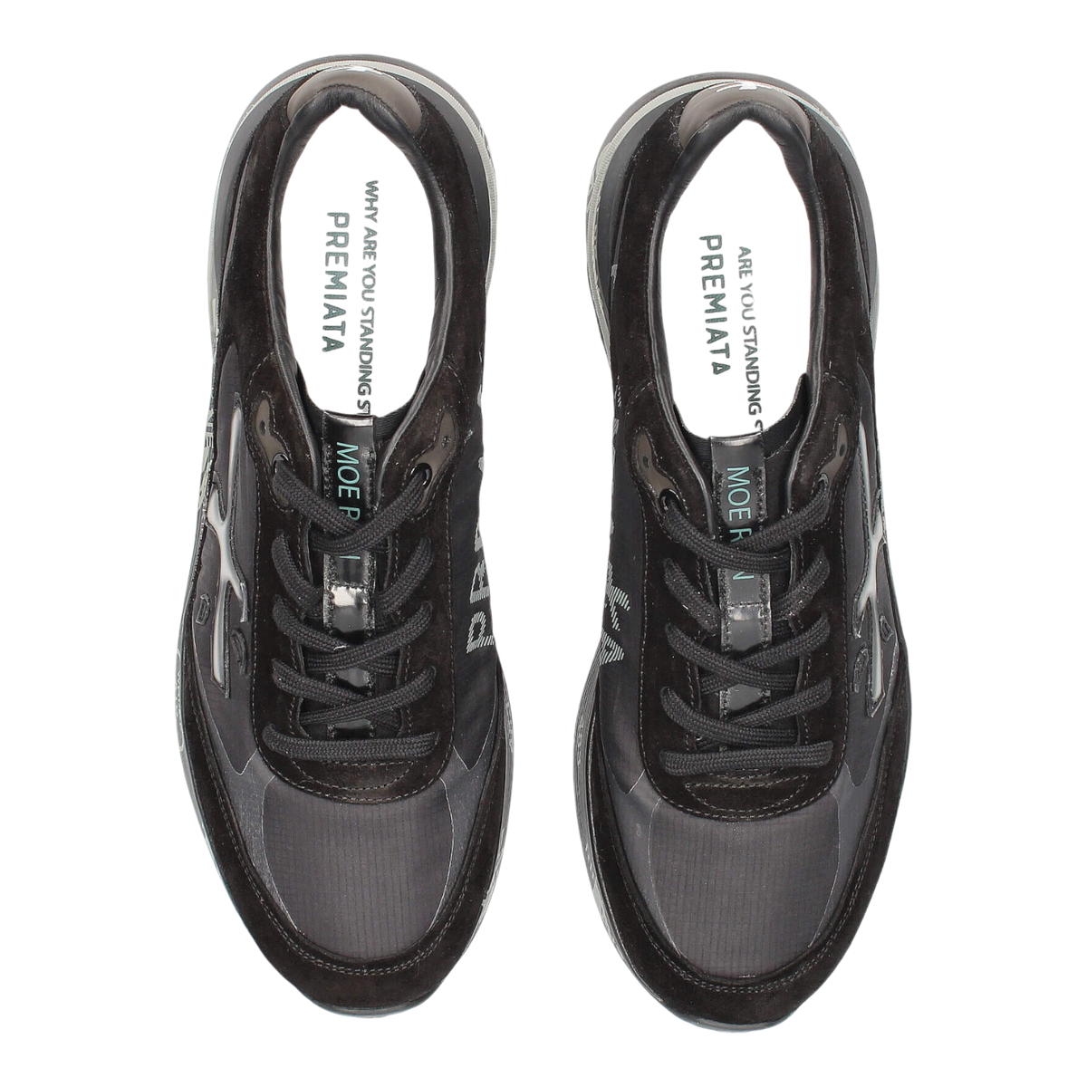 Premiata Italian Premium Sneakers Black Moerun-6445