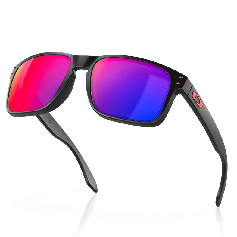 OAKLEY HOLBROOK MATTE BLACK W/ POSITIVE RED IRIDIUM