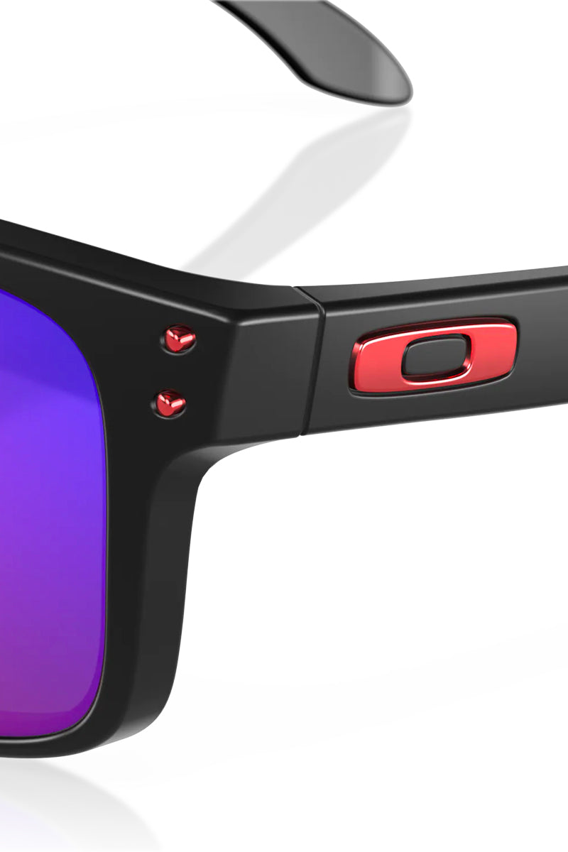 OAKLEY HOLBROOK MATTE BLACK W/ POSITIVE RED IRIDIUM