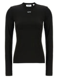 Off White Logo-Print Stretch Sweater — Black
