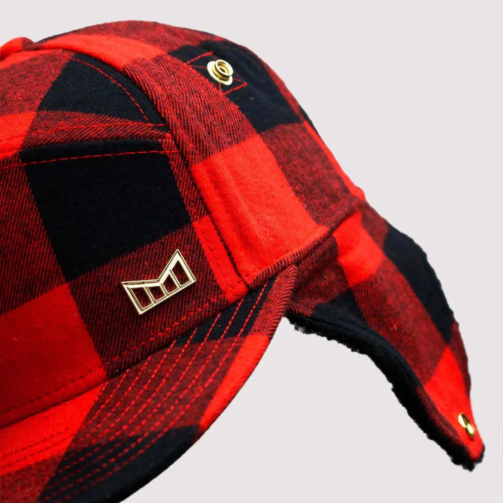 Trenches Icon Lumberjack Flannel Strapback Hat RED/BLACK