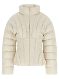 Elisabetta Franchi Quilted Down Down Jacket — Cream