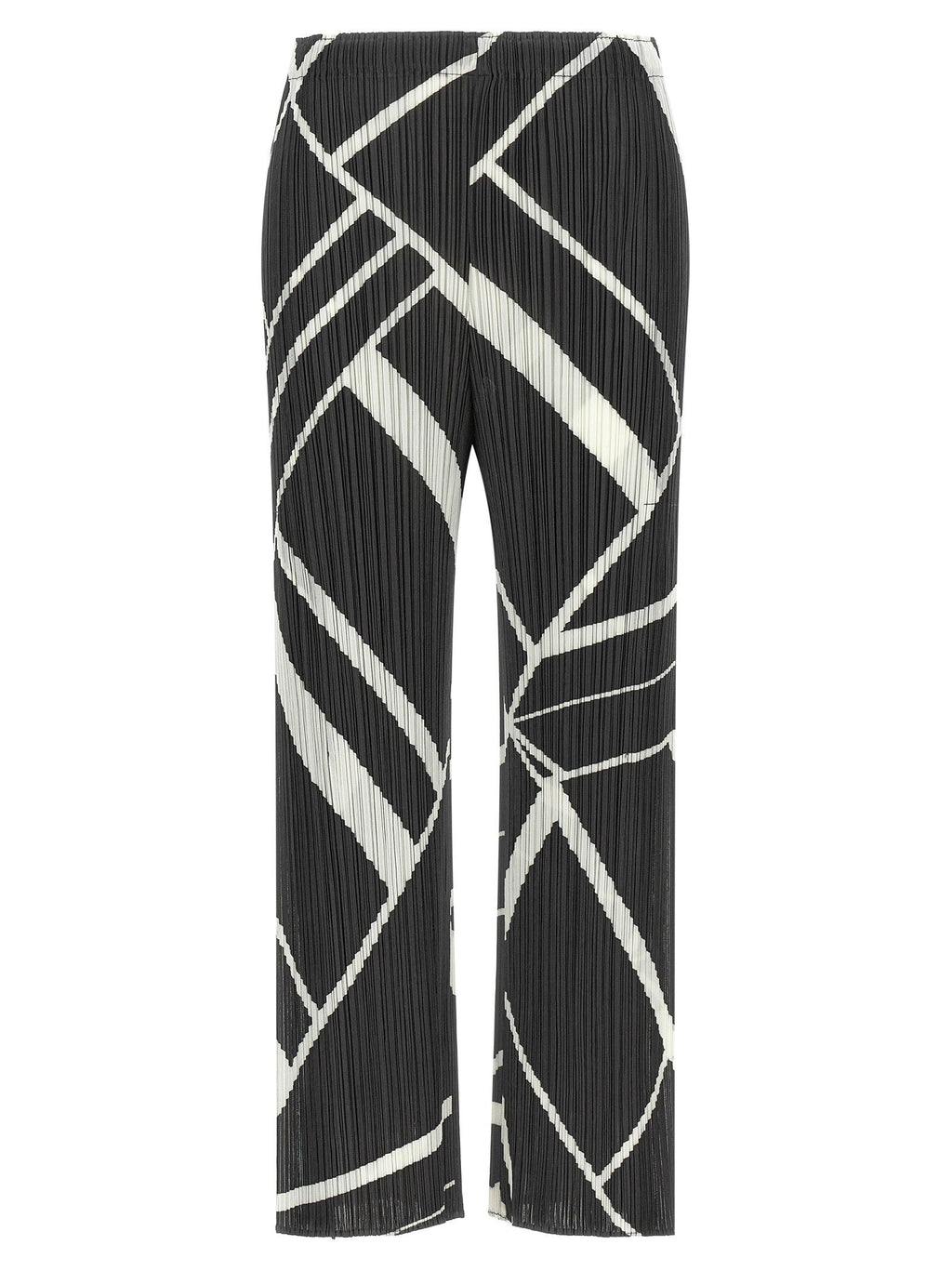 Pleats Please Issey Miyake Fold Line Trousers — Black