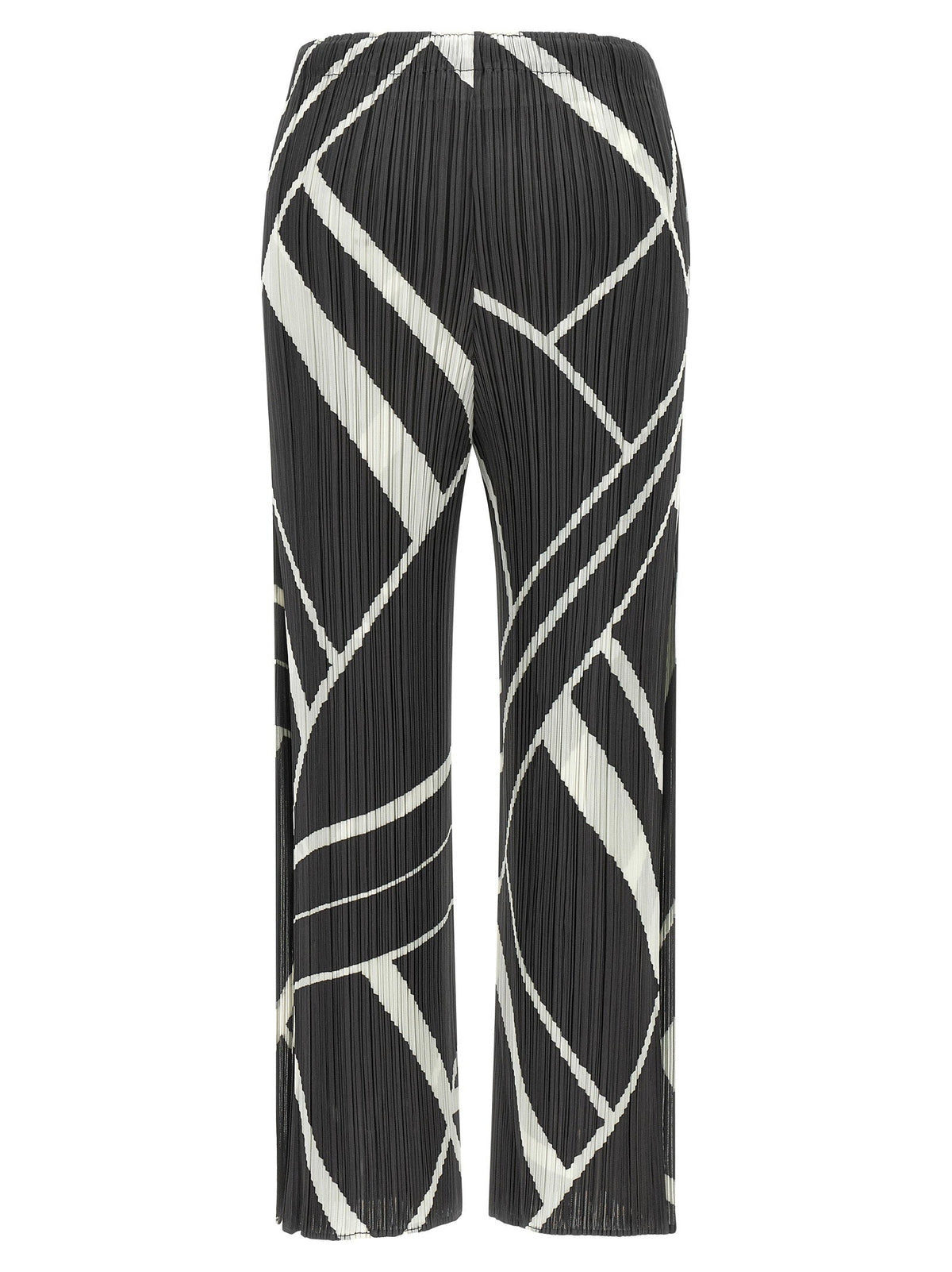 Pleats Please Issey Miyake Fold Line Trousers — Black