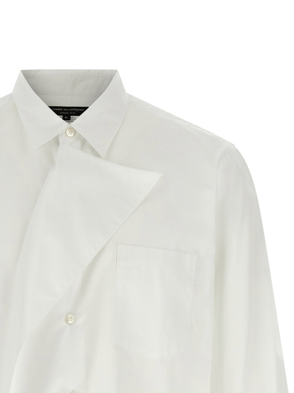 Comme Des Garçons Homme Plus Asymmetric Panel Shirt — White