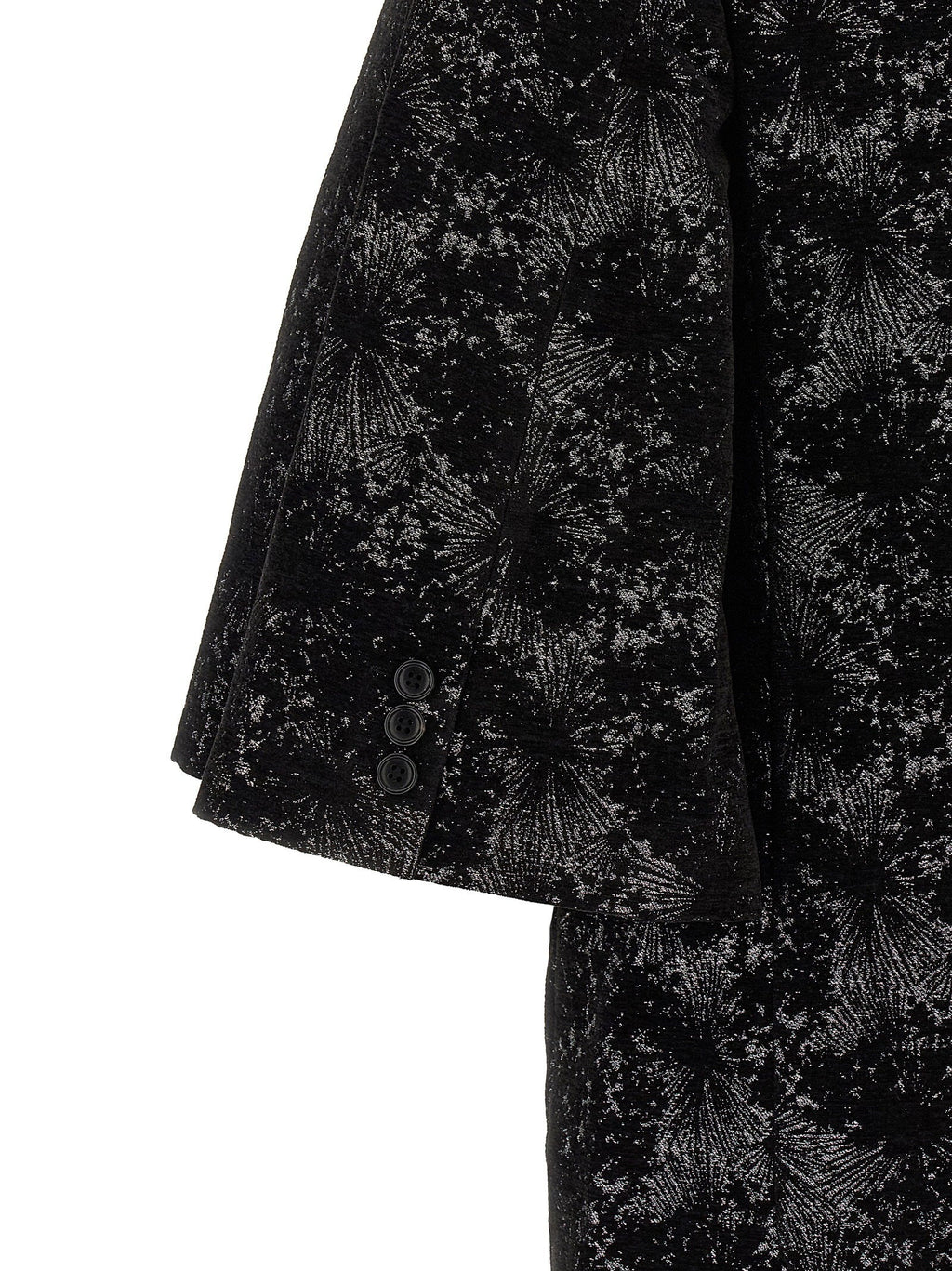 Comme Des Garçons Homme Plus Jacquard Flared-Sleeve Blazer — Black