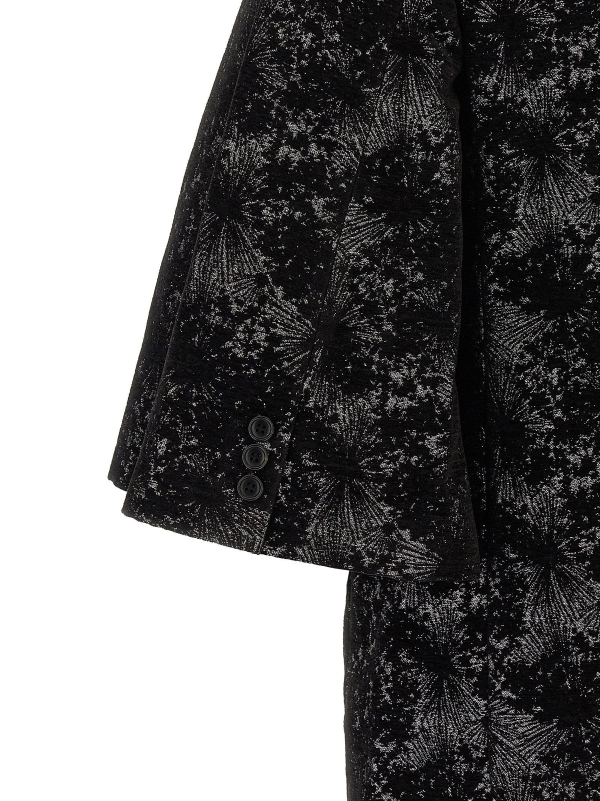 Comme Des Garçons Homme Plus Jacquard Flared-Sleeve Blazer — Black