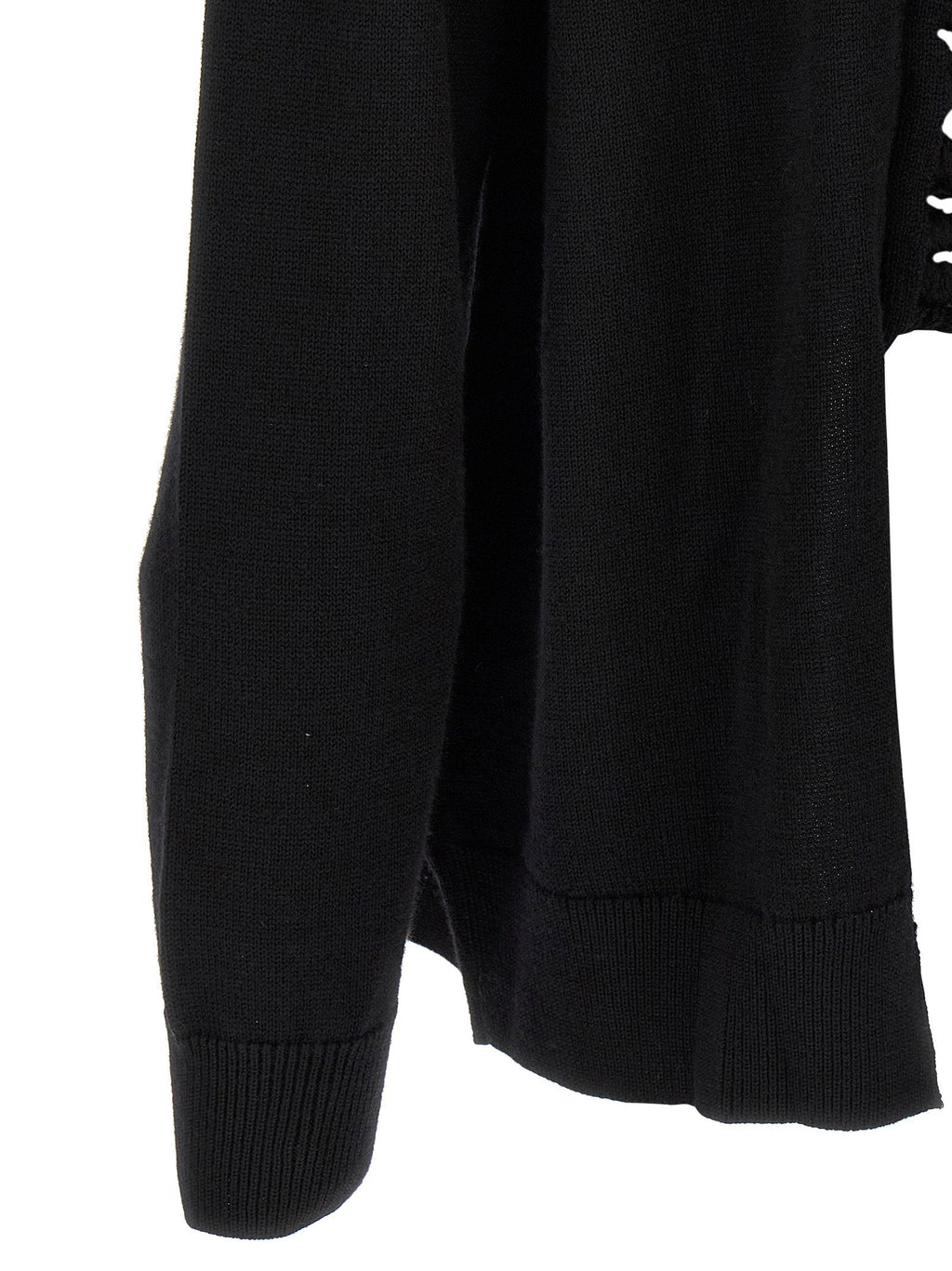 Comme Des Garçons Homme Plus Macramé-Textured Wool Cardigan — Black
