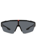 Men's Prada Linea Rossa Injected Man Sunglass Black Rubber 03xs